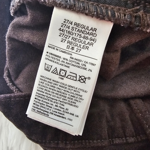 GAP vintage slim mid rise brown size 27/4R - Picture 9 of 12